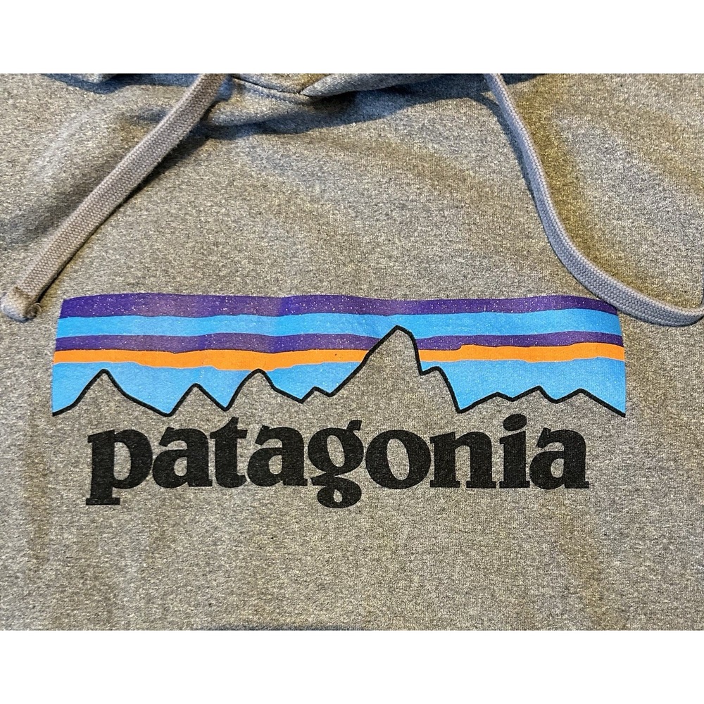 Patagonia P-6 Uprisal Hoodie Mens M Gray Sweatshirt Outdoors Hiking Recycled‎